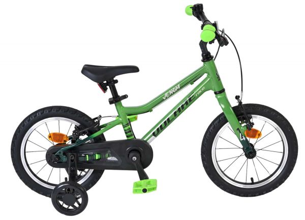Volare Venom Kinderfiets - Jongens - 14 inch - Groen - Twee handremmen