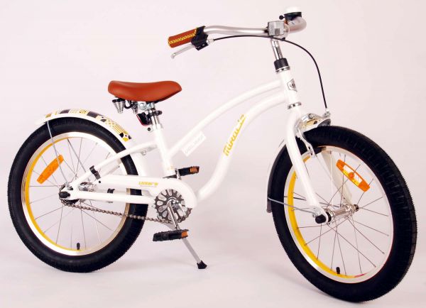 Volare Miracle Cruiser Kinderfiets - Meisjes - 18 inch - Wit - Prime Collection