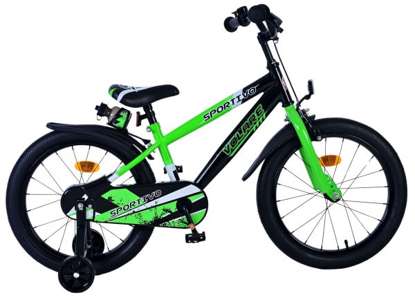 Volare Sportivo Kinderfiets - Jongens - 18 inch - Groen Zwart
