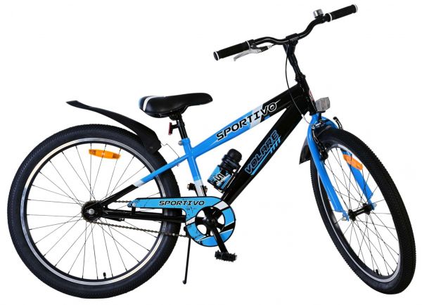 Volare Sportivo Kinderfiets - Jongens - 24 inch - Zwart Blauw Volare Sportivo Kinderfiets - Jongens - 24 inch - Zwart Blauw
