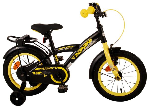 Volare Thombike Kinderfiets - Jongens - 14 inch - Zwart Geel Volare Thombike Kinderfiets - Jongens - 14 inch - Zwart Geel