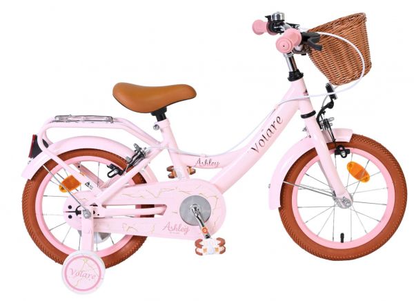 Volare Ashley Kinderfiets - Meisjes - 14 inch - Roze - Twee Handremmen