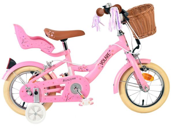 Volare Blossom Kinderfiets - Meisjes - 12 inch - Roze - Twee handremmen