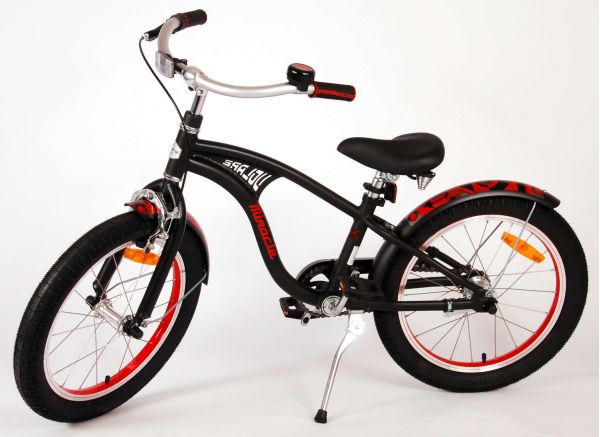 Volare Miracle Cruiser Kinderfiets - Jongens - 18 inch - Mat Zwart - Prime Collection