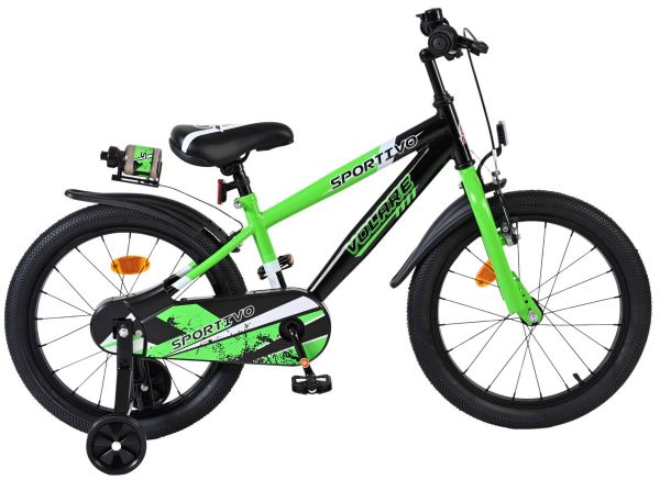 Volare Sportivo Kinderfiets - Jongens - 18 inch - Groen Zwart