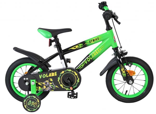 Volare Strike Kinderfiets - Jongens - 12 inch - Zwart Groen