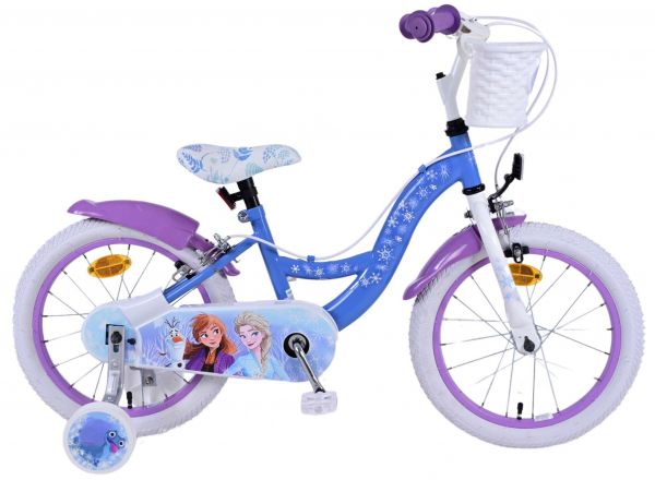 Disney Frozen 2 Kinderfiets - Meisjes - 16 inch - Blauw/Paars - Twee handremmen
