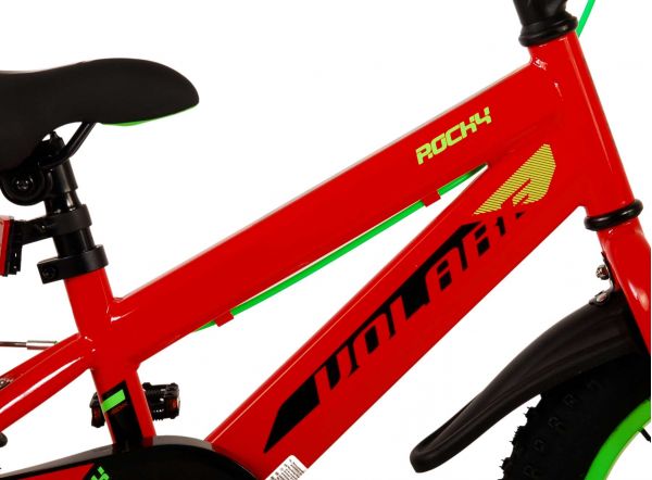 Volare Rocky Kinderfiets - Jongens - 14 inch - Rood - Twee handremmen