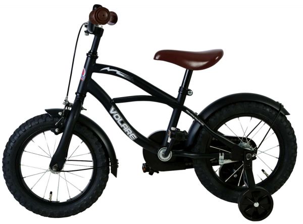 Volare Black Cruiser Kinderfiets - Jongens - 14 inch - Zwart - 95% afgemonteerd