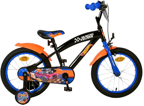 Hot Wheels Kinderfiets - Jongens - 16 inch - Zwart Oranje Blauw