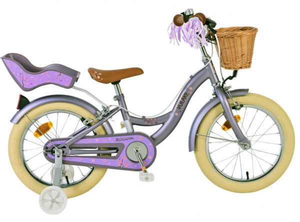 Volare Blossom Kinderfiets - Meisjes - 16 inch - Paars - Twee Handremmen