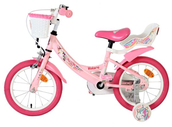 Volare Unicorn Kinderfiets - Meisjes - 14 inch - Roze