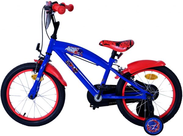Turbo Crew Kinderfiets - Jongens - 16 inch - Blauw Rood - Twee handremmen