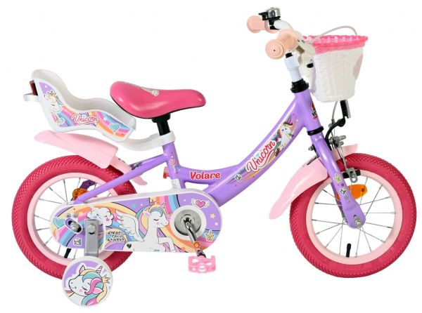 Volare Unicorn Kinderfiets - Meisjes - 12 inch - Paars