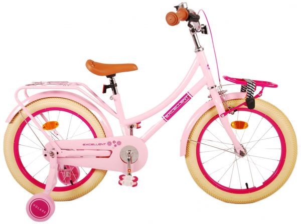 Volare Excellent Kinderfiets - Meisjes -18 inch - Roze - 95% afgemonteerd