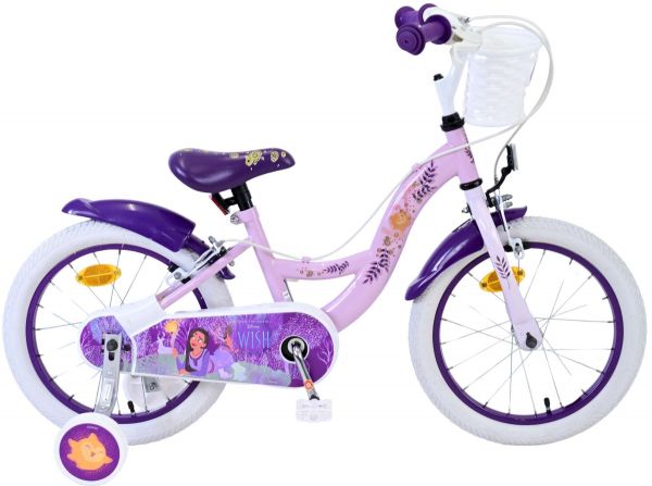 Disney Wish Kinderfiets - Meisjes - 16 inch - Paars - Twee handremmen