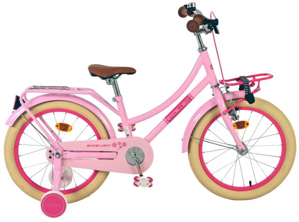 Volare Excellent Kinderfiets - Meisjes -18 inch - Roze - 95% afgemonteerd