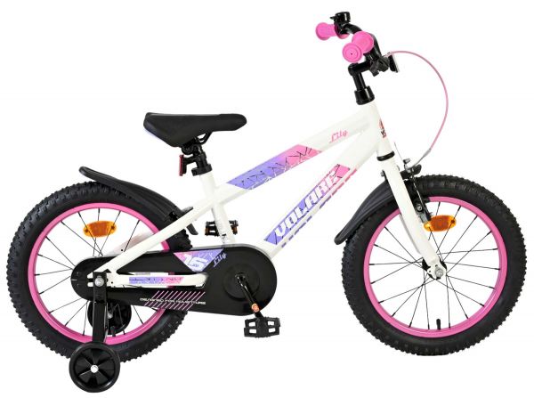 Volare Lily Kinderfiets - Meisjes - 16 inch - Wit Roze Paars