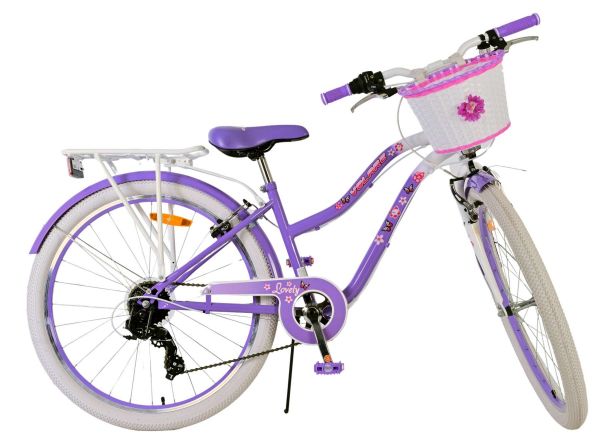 Volare Lovely Kinderfiets - Meisjes - 26 inch - Paars - 7 speed Volare Lovely Kinderfiets - Meisjes - 26 inch - Paars - 7 speed