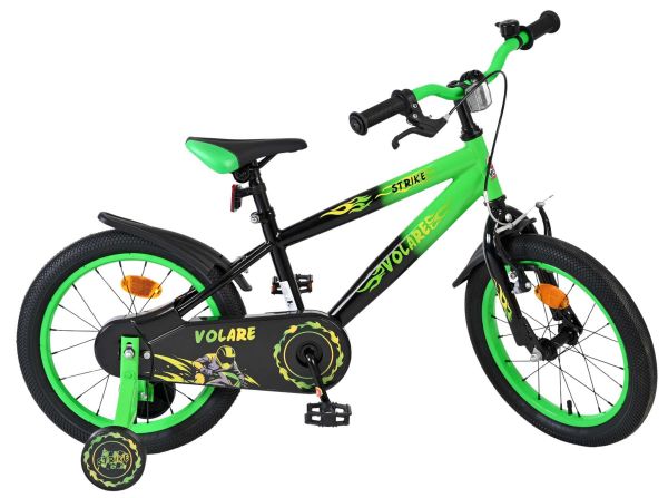 Volare Strike Kinderfiets - Jongens - 16 inch - Zwart Groen