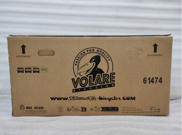 Volare Unicorn Kinderfiets - Meisjes - 14 inch - Wit - Twee Handremmen