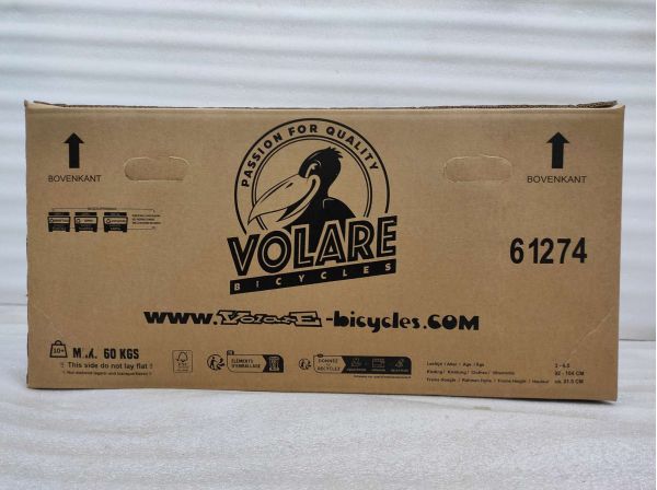 Volare Unicorn Kinderfiets - Meisjes - 12 inch - Wit - Twee handremmen