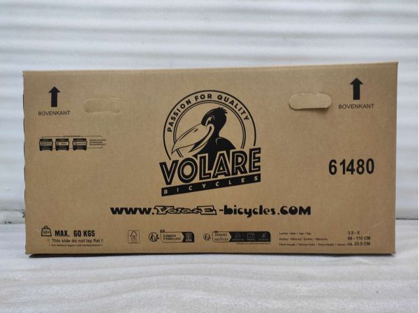 Volare Unicorn Kinderfiets - Meisjes - 14 inch - Paars - Twee Handremmen