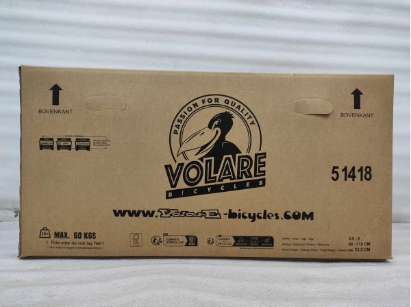 Volare Olivia Kinderfiets - Meisjes - 14 inch - Roze - Twee Handremmen