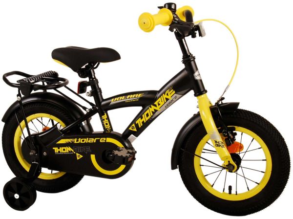 Volare Thombike Kinderfiets - Jongens - 12 inch - Zwart Geel Volare Thombike Kinderfiets - Jongens - 12 inch - Zwart Geel