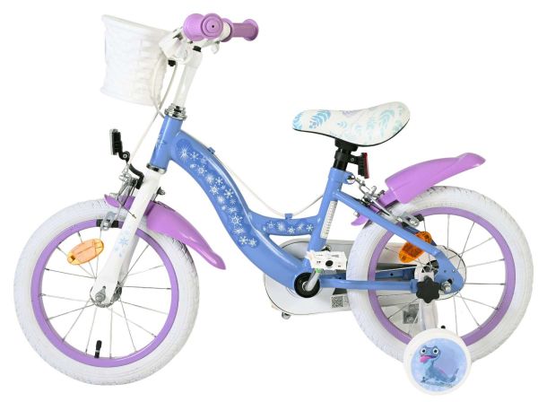 Disney Frozen 2 Kinderfiets - Meisjes - 14 inch - Blauw/Paars - Twee handremmen