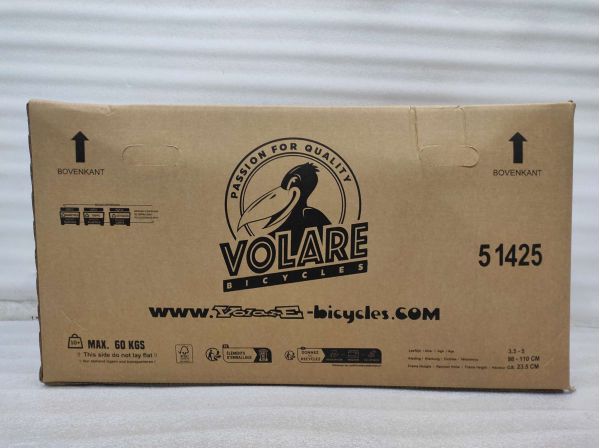 Volare Strike Kinderfiets - Jongens - 14 inch - Zwart Oranje - Twee handremmen