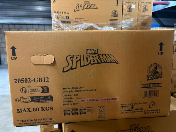 Spider-Man Kinderfiets - Jongens - 12 inch - Blauw/Rood