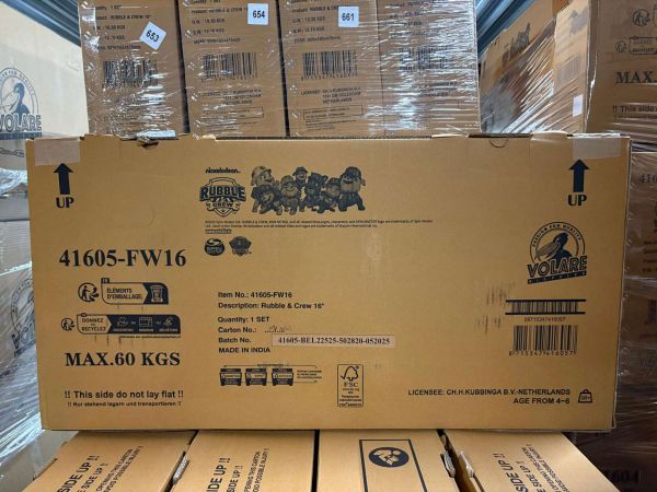 Paw Patrol -Rubble & Crew Kinderfiets - Jongens - 16 inch - Blauw - Twee handremmen