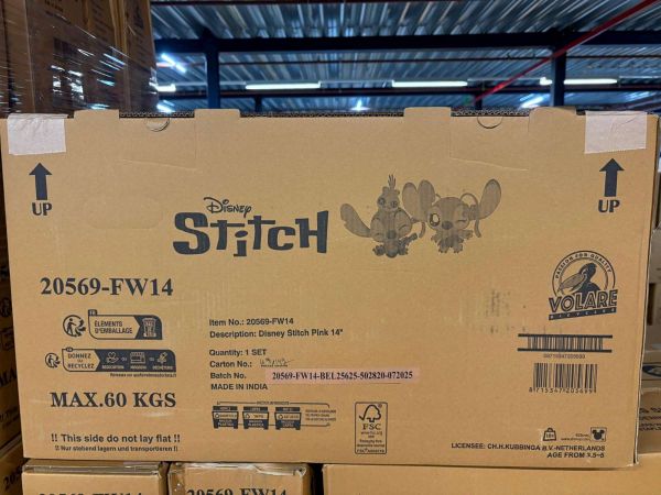 Disney Stitch Kinderfiets - Meisjes - 14 inch - Roze - Twee handremmen