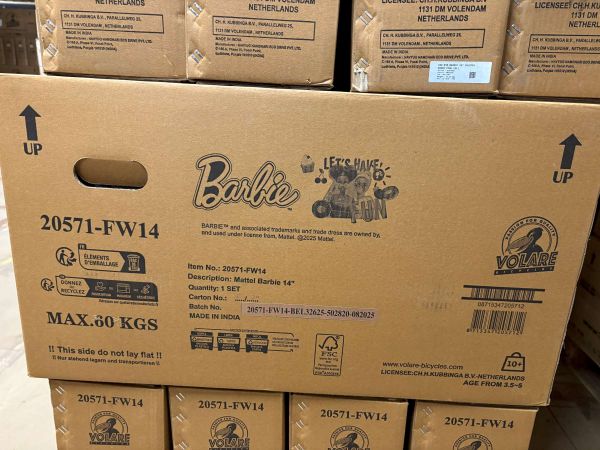 Barbie Kinderfiets - Meisjes - 14 inch - Roze - Twee handremmen