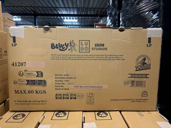 Bluey Kinderfiets 12 inch - Lichtblauw - Twee handremmen