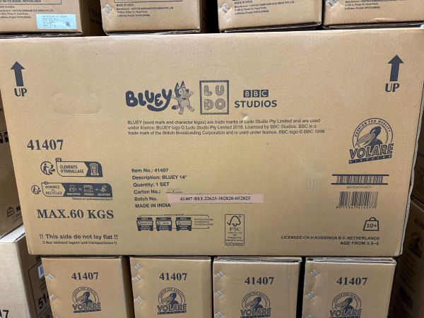 Bluey Kinderfiets - 14 inch - Lichtblauw - Twee handremmen