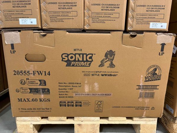 Sonic Prime Kinderfiets - Jongens - 14 inch - Blauw Rood - Twee handremmen