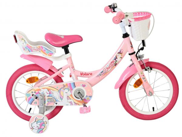 Volare Unicorn Kinderfiets - Meisjes - 14 inch - Roze