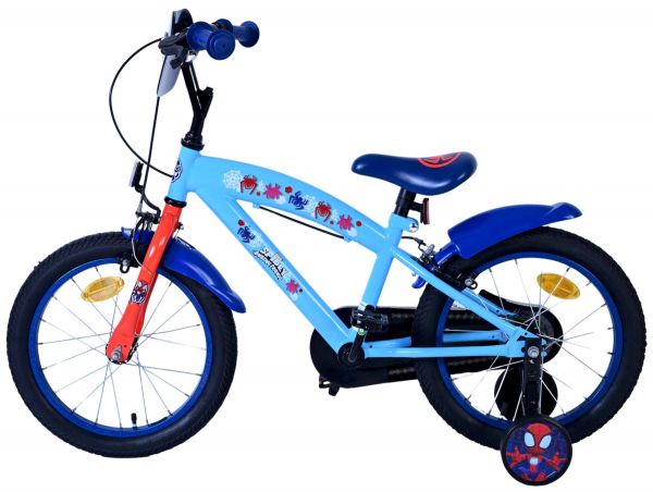 Spidey Kinderfiets - Jongens - 16 inch - Blauw - Twee handremmen Spidey Kinderfiets - Jongens - 16 inch - Blauw - Twee handremmen