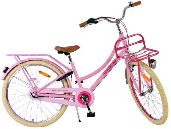Volare Excellent Kinderfiets - Meisjes - 24 inch - Roze - Shimano Nexus 3 versnellingen