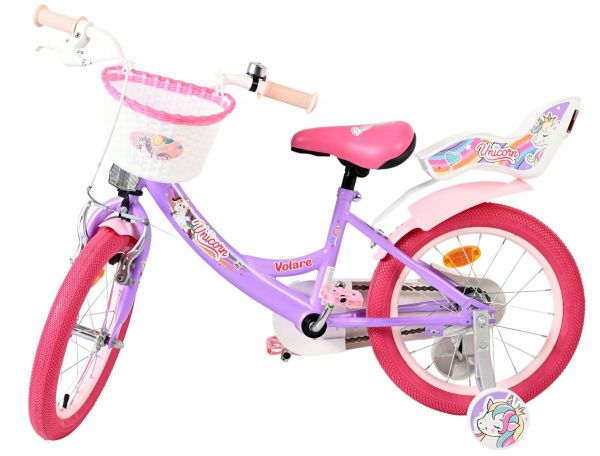 Volare Unicorn Kinderfiets - Meisjes - 16 inch - Paars