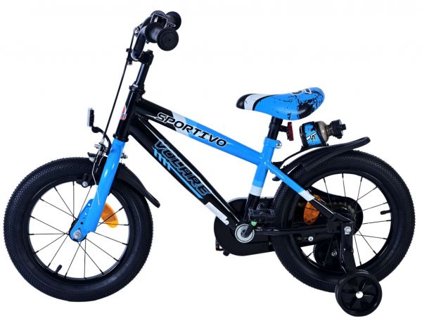Volare Sportivo Kinderfiets - Jongens - 14 inch - Blauw Zwart