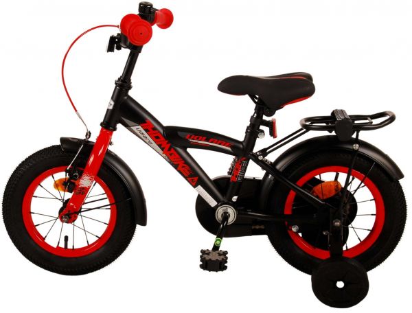 Volare Thombike Kinderfiets - Jongens - 12 inch - Zwart Rood Volare Thombike Kinderfiets - Jongens - 12 inch - Zwart Rood
