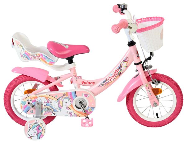 Volare Unicorn Kinderfiets - Meisjes - 12 inch - Roze