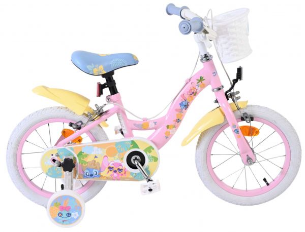 Disney Stitch Kinderfiets - Meisjes - 14 inch - Roze - Twee handremmen