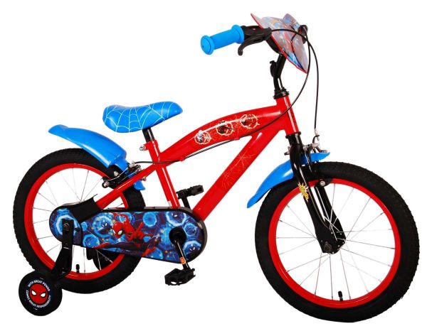 Spider-Man Kinderfiets - Jongens - 16 inch - Blauw/Rood - Twee handremmen