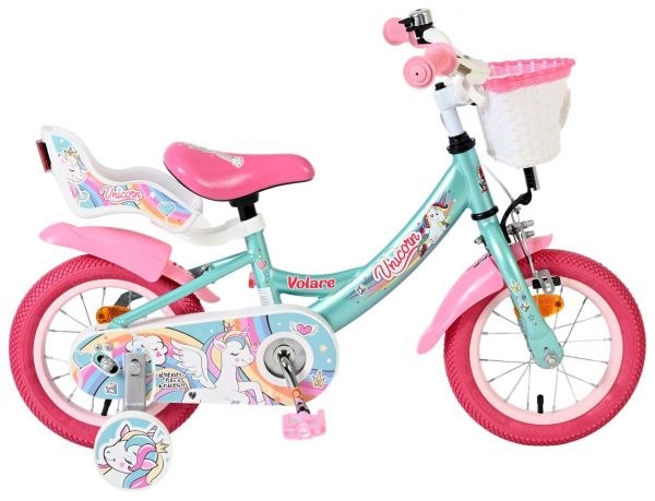 Volare Unicorn Kinderfiets - Meisjes - 12 inch - Groen