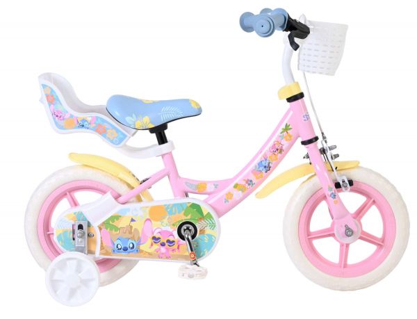 Disney Stitch Kinderfiets - Meisjes - Mag Wheels - 12 inch - Roze