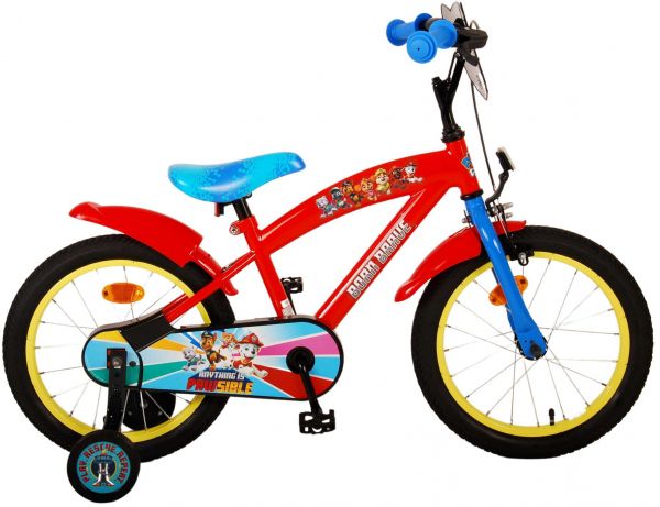 Paw Patrol Kinderfiets - Jongens - 16 inch - Rood Blauw